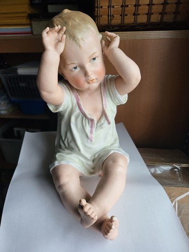Antique piano baby figurine - antique,