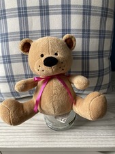 Cuddle Crew Teddy Bear Soft Toy -  Pink Bow - Approx 6” Sitting 