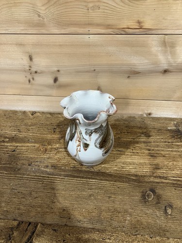 Studio pottery vase stamped - pottery,