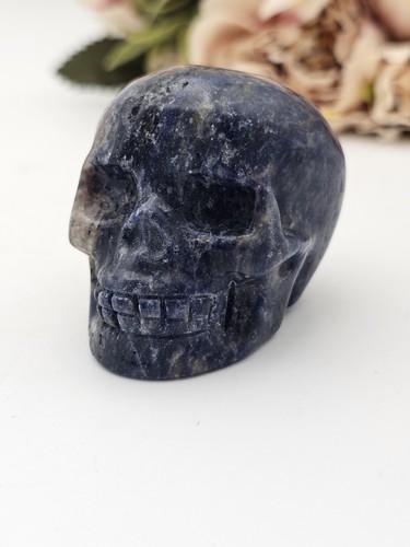 Sodalite skull carving crystal - sodalite,