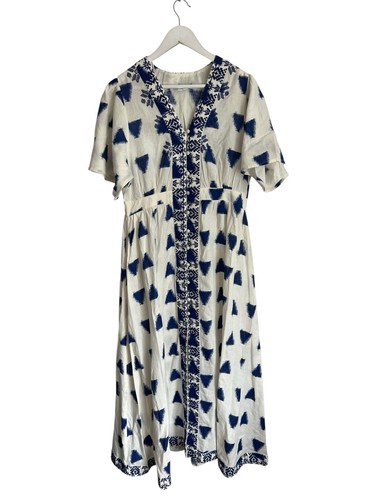 Monsoon dress ikat embroidered - ikat,