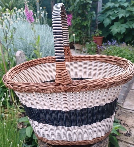 Vintage wicker plastic woven