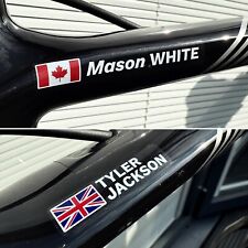 Bike Name Frame Stickers Decal Cycle Cycling Road Helmet Personalised Custom