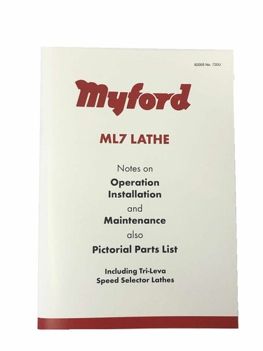 Myford ml7 lathe manual for - ml7,