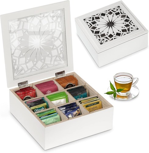 Tea box bag organizer - tea,