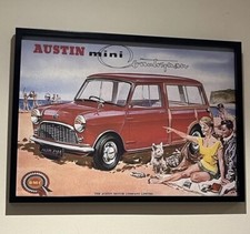 BMC Austin Mini Countryman Mk1 1960’s Cool Retro Garage Man Cave Wall Art Poster