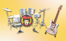 RGM373-3 David Bowie  Miniature Guitar and Drum Kit