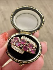 Vintage ruby and diamond large