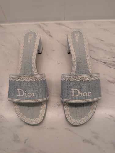 Dior dentelle heeled slide - dior,