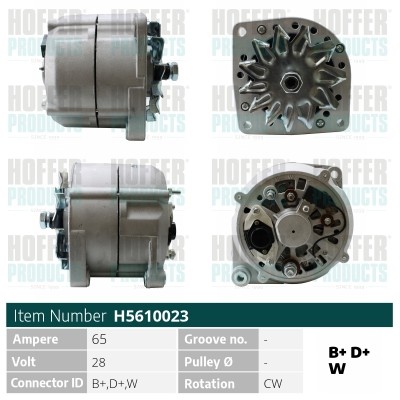 Hoffer alternator 1336136 - hoffer,