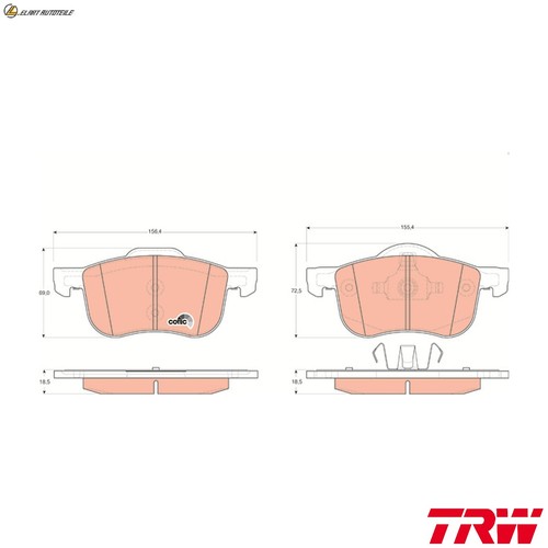 Brake pad set - disc,