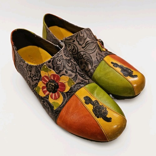Socofy leather with - leather, floral