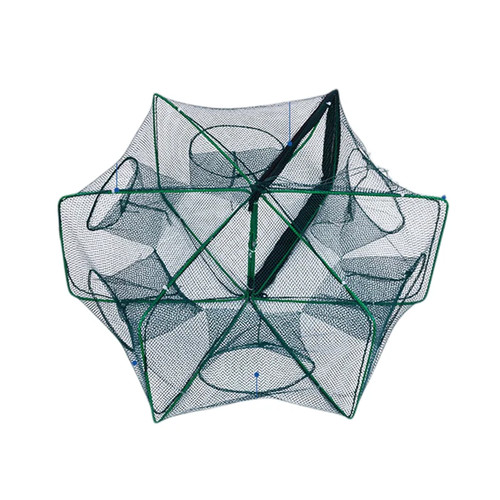 Portable folding fishing net - folding,