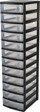 Plastic Storage Tower 12 x 6 Litre with wheels Storage Organizer