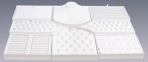 White leatherette piece - white,