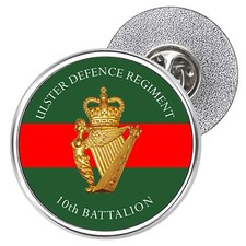 UDR CGC 10th Battalion Metal Lapel Pin Badge 25mm (Ulster Defence Regiment)