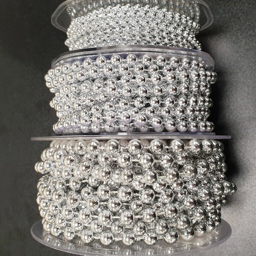 Metallic silver pearl bead - silver,