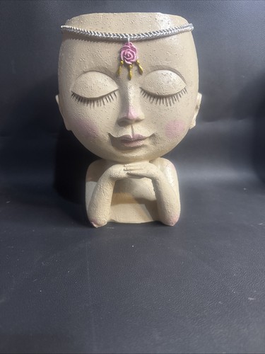 Cute lady face - cute, planter