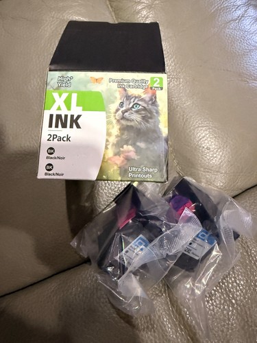 Black 62xl ink cartridges - x2,
