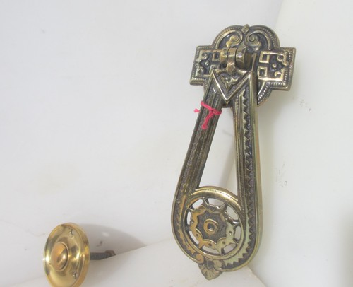 Antique brass door knocker - antique,