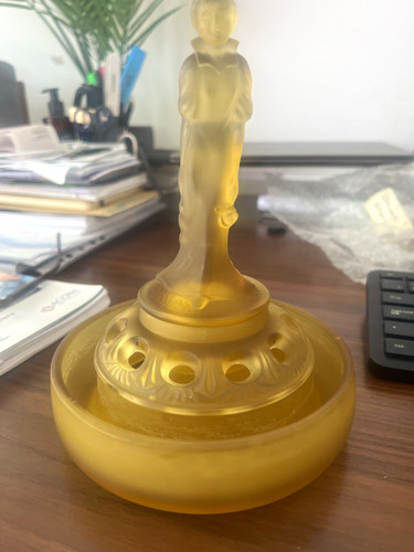 Vintage amber frosted glass - frosted,