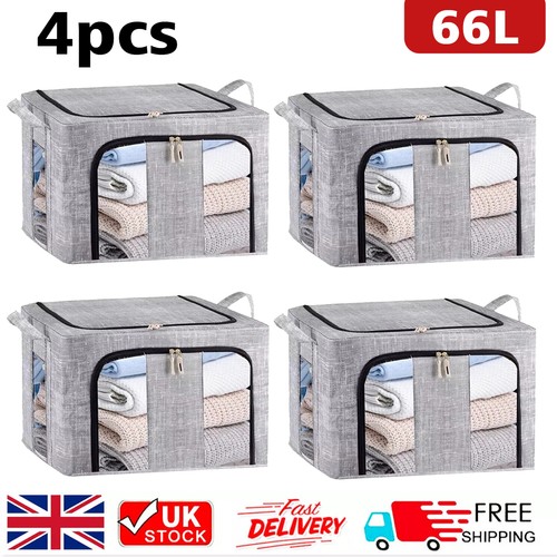 4pcs 66l folding storage - storage, box