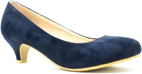 Ladies kitten heel pumps - heel,