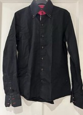 7Camicie franchising network black  shirt 40" chest 