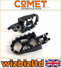 Kawasaki KX500 1993-2003 [JustMX Glossy Black Motocross MX Studded Footpegs]