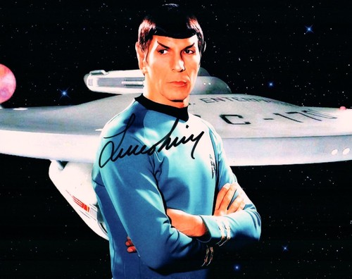 Leonard nimoy autographed 8x10 - leonard,
