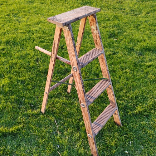 Vintage rustic wood - ladder, 4