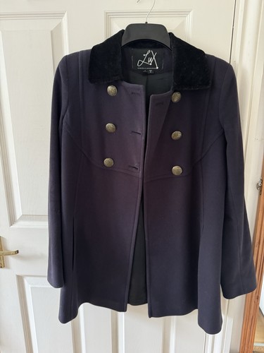 Lux navy wool coat size - navy,