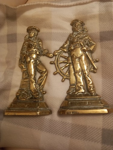 Pair antique brass door - pair,