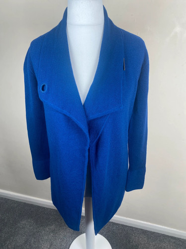 Jigsaw blue 100 wool - wool, cardigan