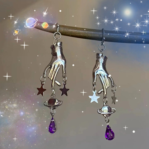 Silver tone celestial hand - celestial,