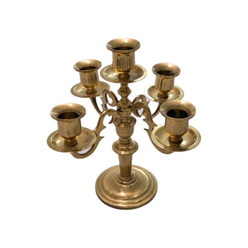 Vintage solid brass arm - brass, 5-arm