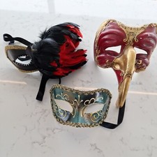 Three Venetian Carnival Masks