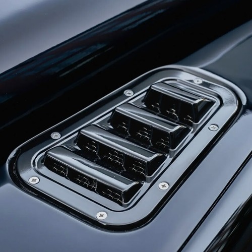 Gloss black heater - black, top
