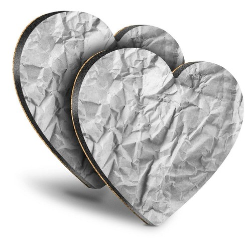 Heart mdf coasters bw - coasters,