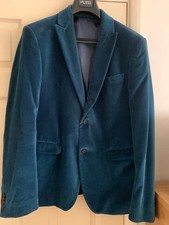 Mens Calvin Klein Velvet Jackets Slim Fit Blue/Green size UK42