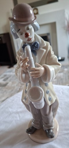 Lladro sad sax clown figurine - lladro,