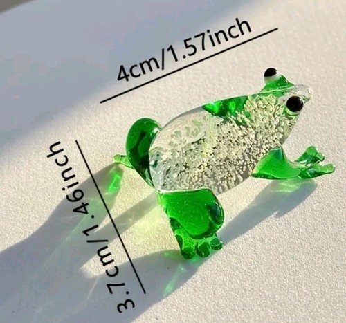 Small green frog glass - small,