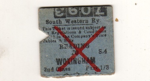 Railway ticket lswr 2nd class - lswr,