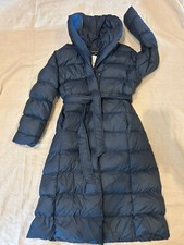 Brooks Brothers Womens Duck Down Puffer Coat Trench Navy Size 8 NWT