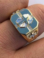Mens 14k Gold Plated Real