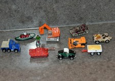 Vintage Galoob Micro Machines x 9 inc Excavator