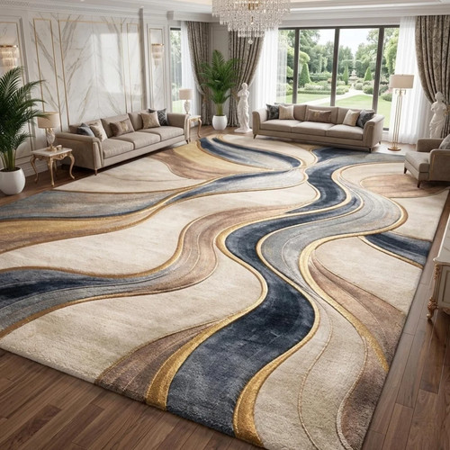 Hand tufted abstract - tufted, modern