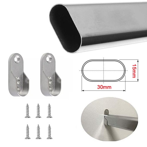 Oval rail 30x15mm wardrobe - 30x15mm,