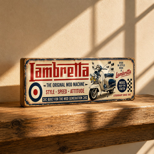 Lambretta sign mods - sign, scooter