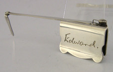 RARE ASPREY SOLID STERLING SILVER MECHANICAL BOOKMARK 1966 ENGRAVED EDWARD